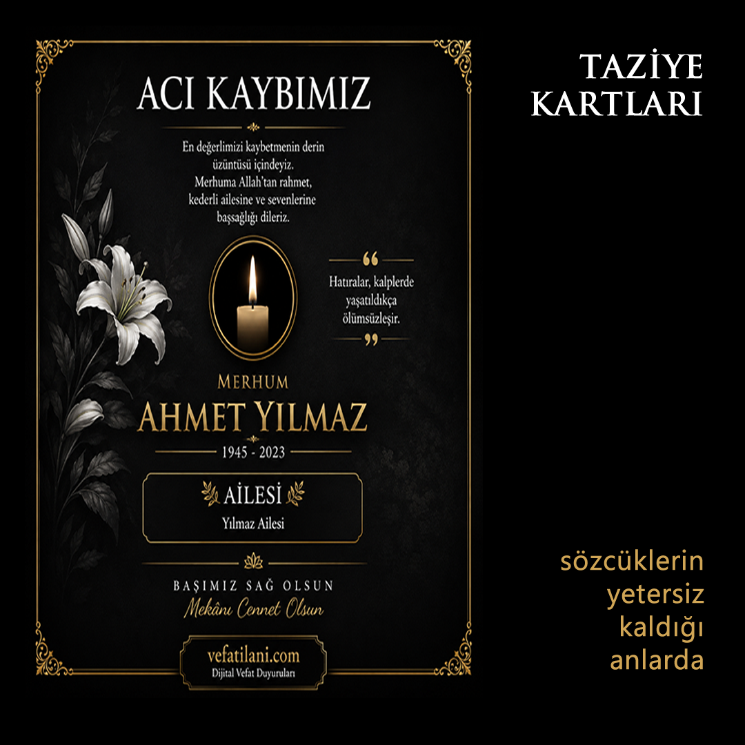Taziye kartı tasarımı