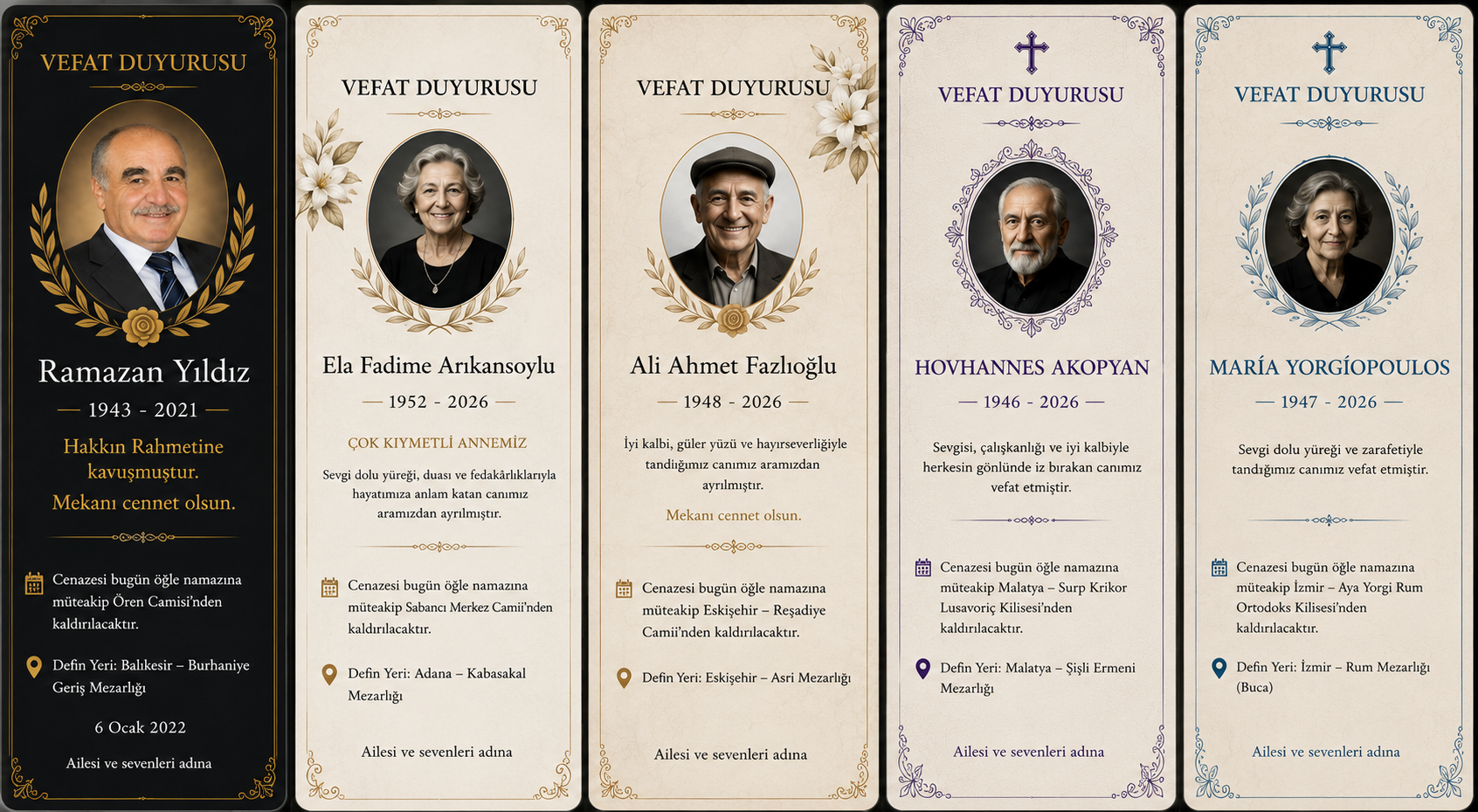 vefat cenaze ölüm haberi