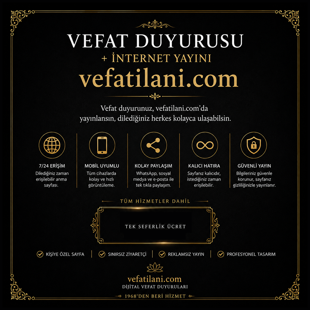 Vefat duyurusu internet yayını